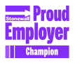 Stonewall Proud Employers Champion Logo Proud Purple