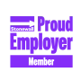 Stonewall Proud Employer Member Logo purple